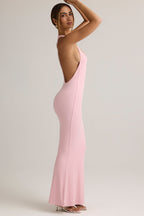 Chic Modal Racerback Maxi Dress in Candyfloss Pink
