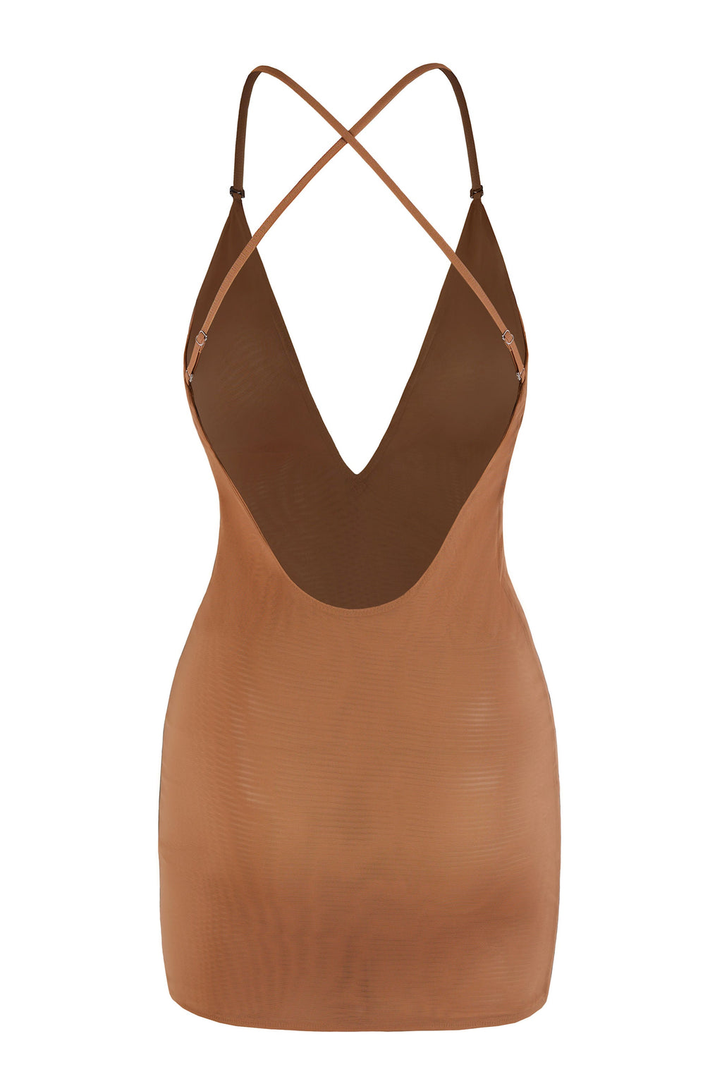 Chic Intimates Soft Mesh Multiway Mini Dress in Honey