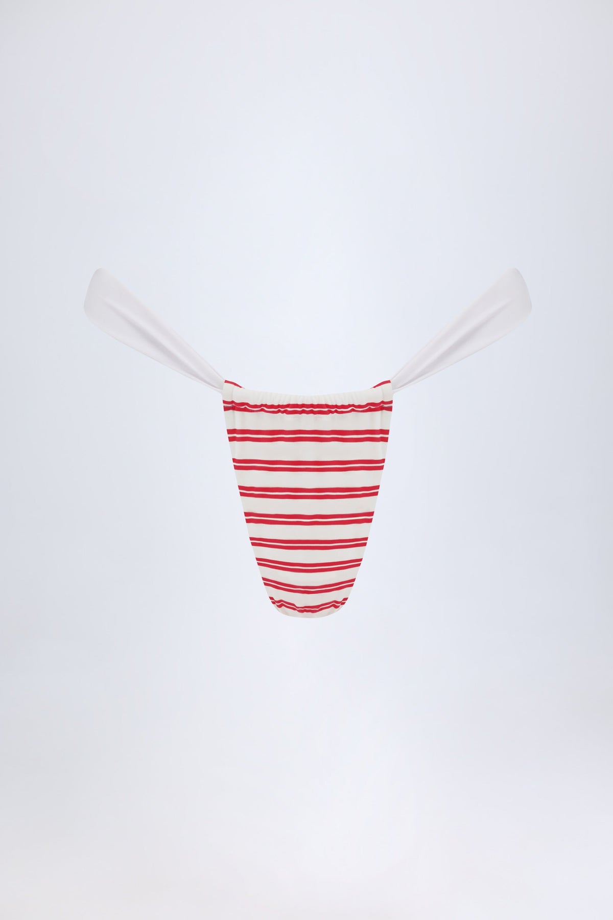 Chic Ruched Cheeky Bikini Bottoms in Cherry Red
