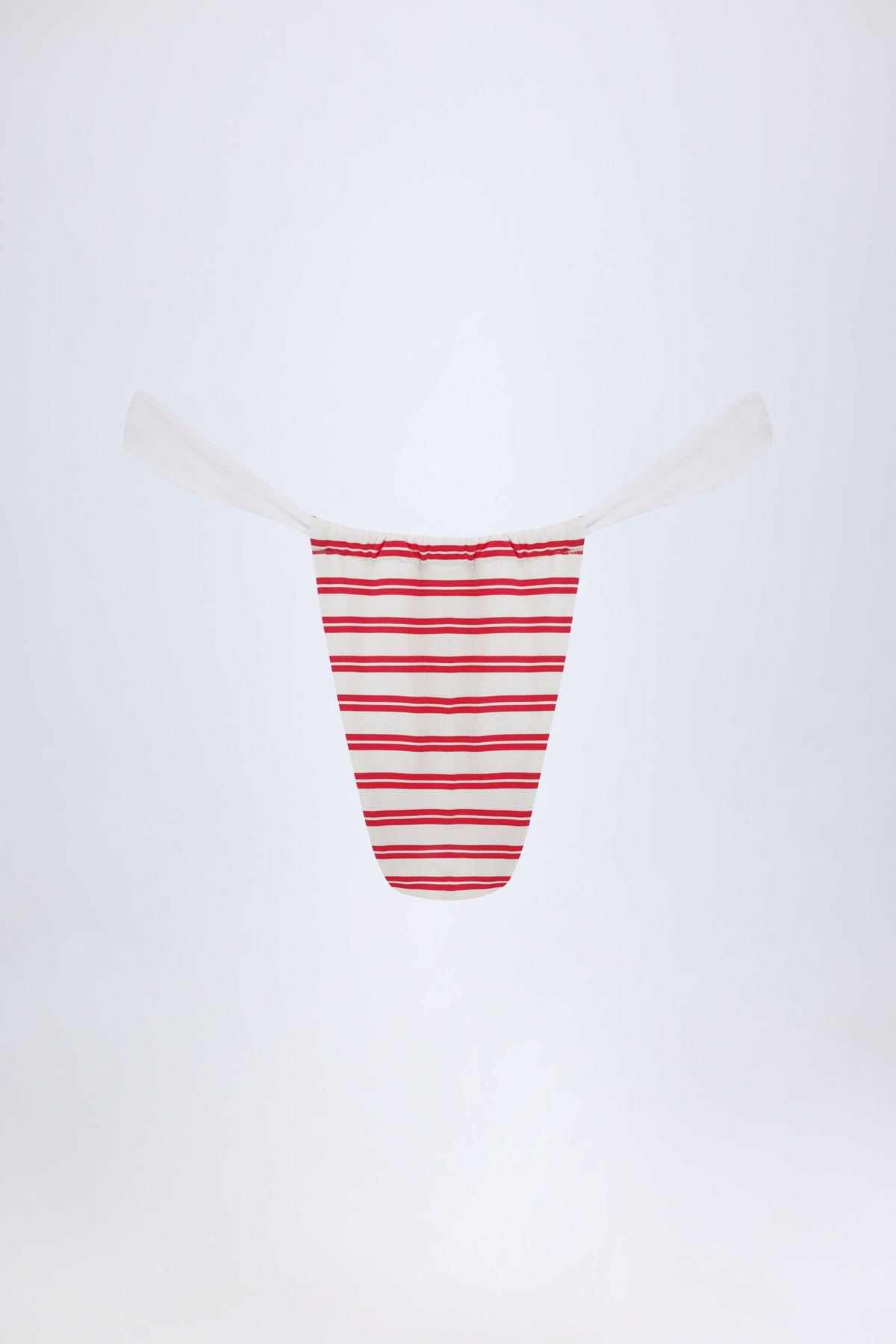 Chic Ruched Cheeky Bikini Bottoms in Cherry Red