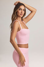 Chic Modal Square-Neck Camisole Top in Pastel Pink