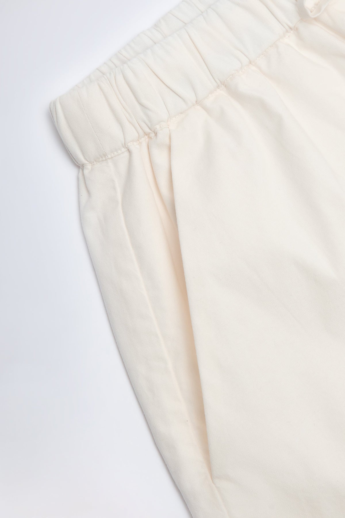 Chic Mid-Rise Cotton-Poplin Shorts in White