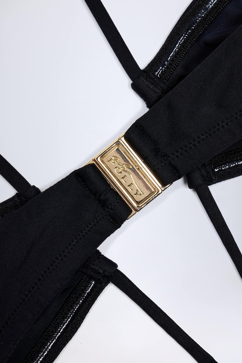Chic Cut-Out Halterneck Swimsuit in Black