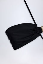 Chic Cut-Out Halterneck Swimsuit in Black