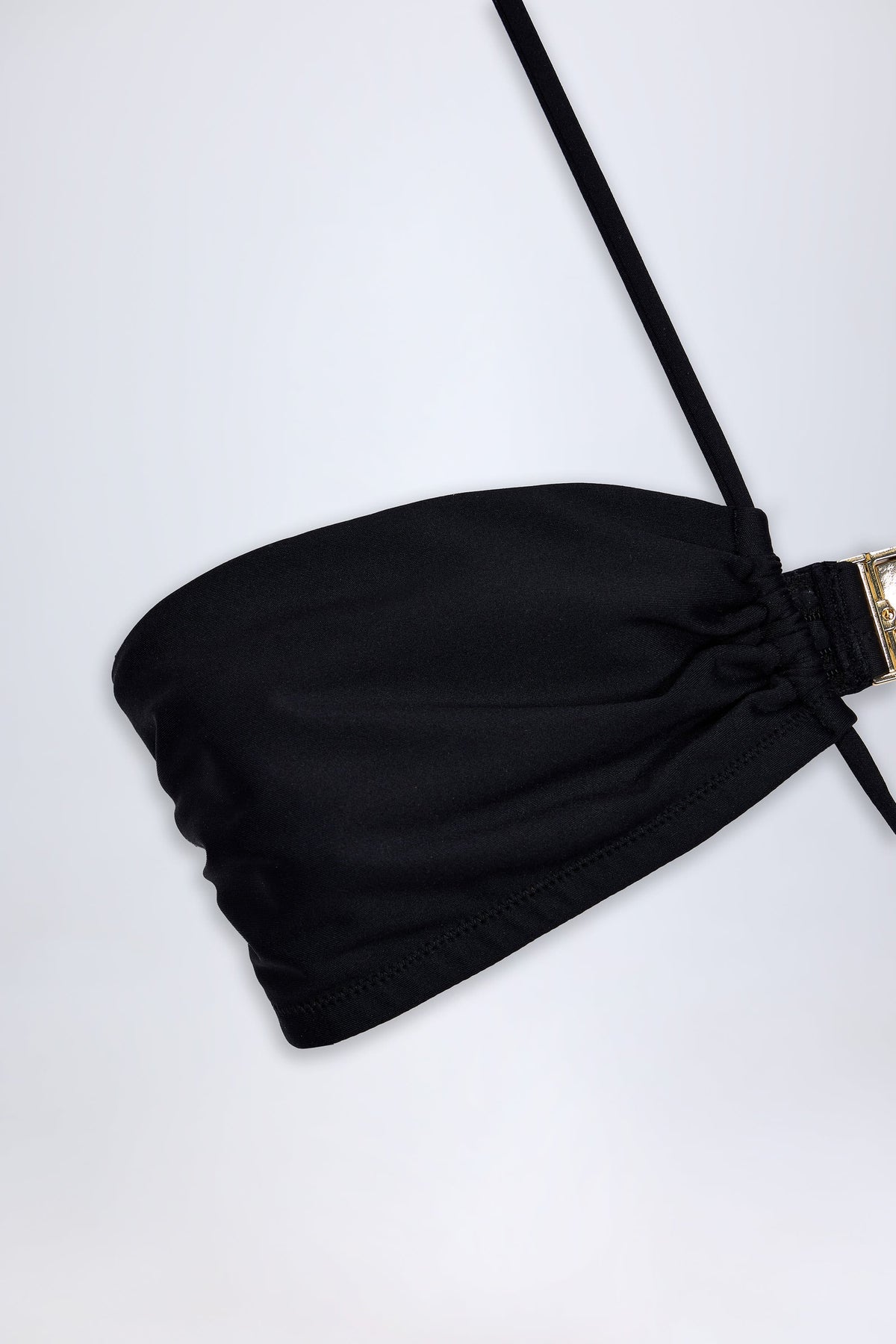 Chic Cut-Out Halterneck Swimsuit in Black