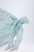 Chic Side-Tie Sarong in Blue Floral