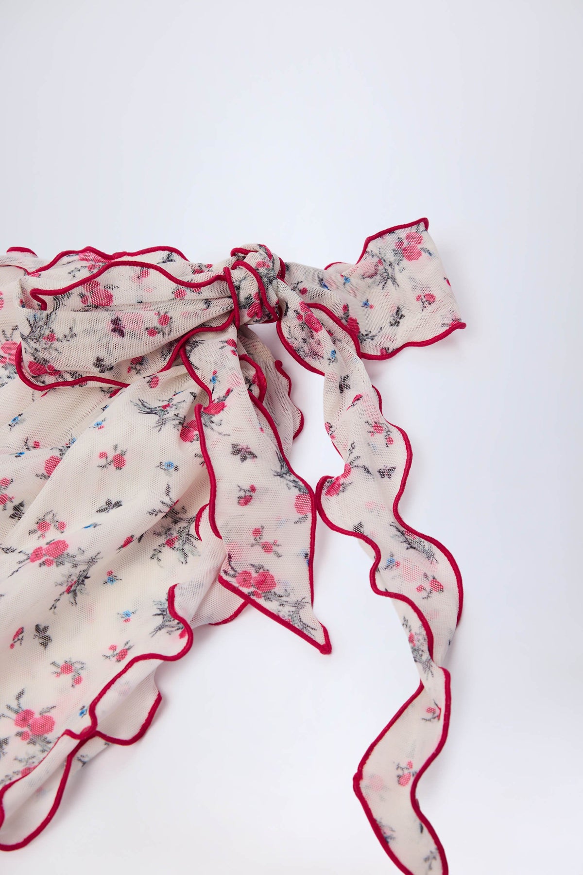 Chic Side-Tie Sarong in Red Floral