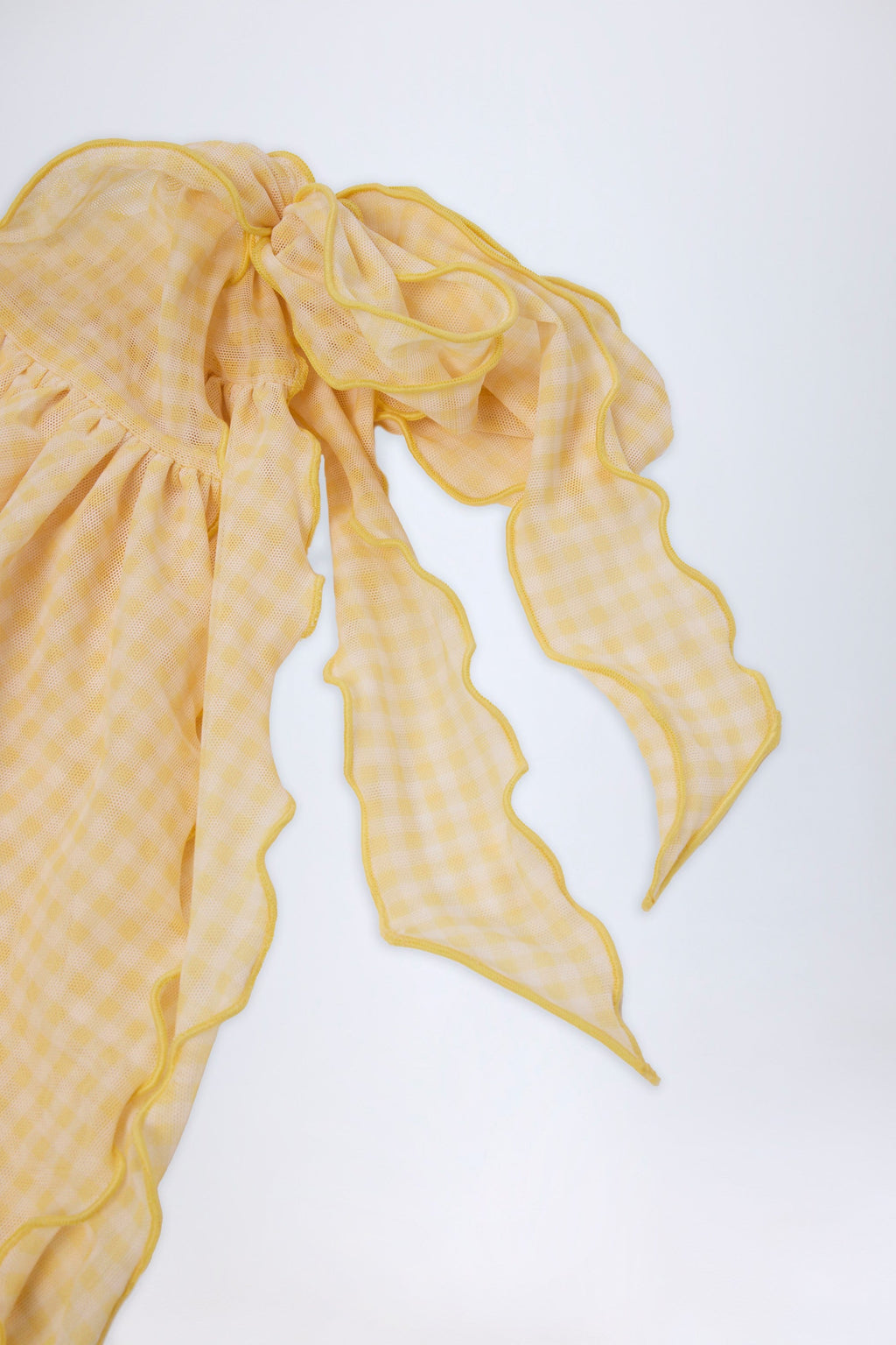 Chic Side-Tie Sarong in Yellow Gingham