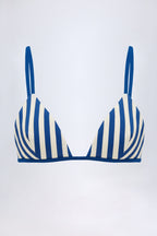 Chic Triangle Bikini Top in Marine Blue
