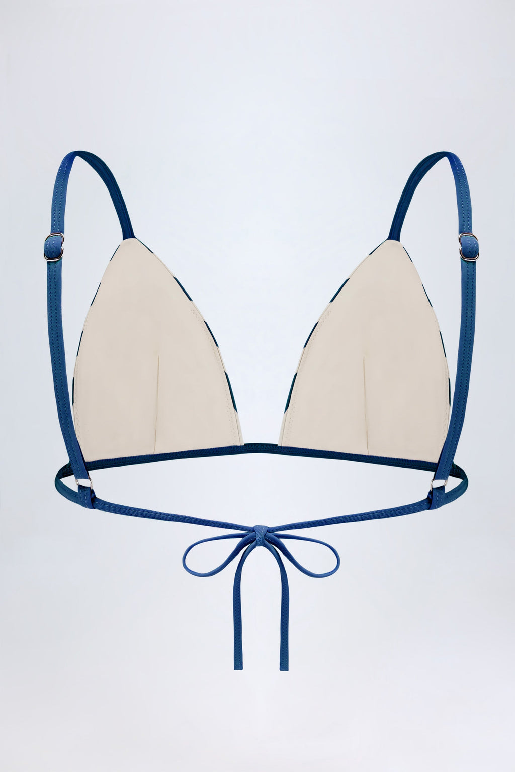 Chic Triangle Bikini Top in Marine Blue