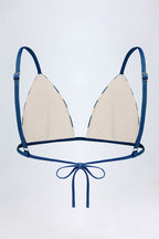 Chic Triangle Bikini Top in Marine Blue