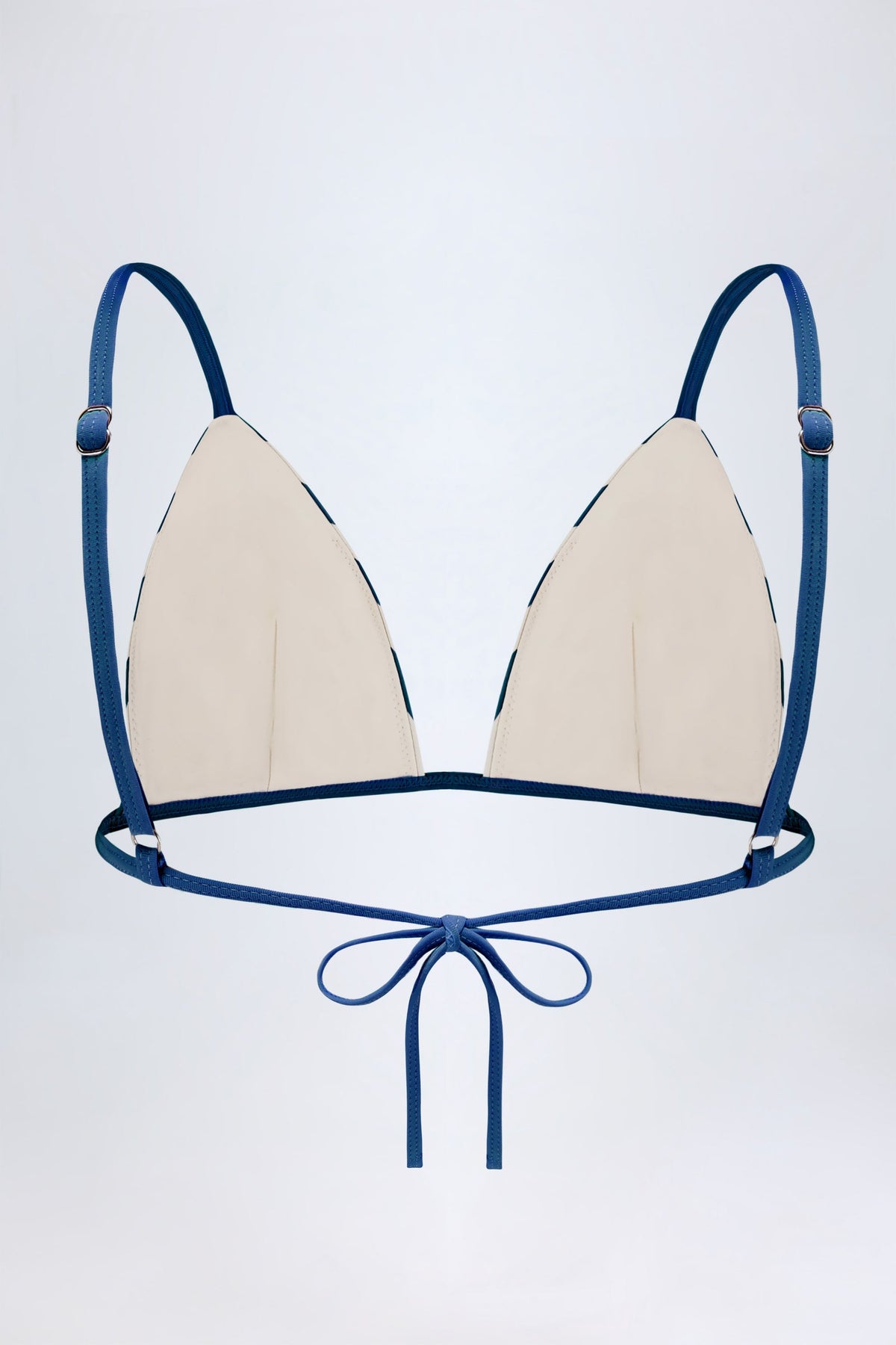 Chic Triangle Bikini Top in Marine Blue