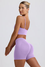 Chic Define Luxe Mini Shorts in Lilac