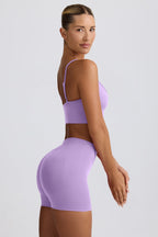 Chic Define Luxe Mini Shorts in Lilac