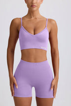 Chic Define Luxe Mini Shorts in Lilac