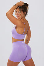 Chic Define Luxe Mini Shorts in Lilac