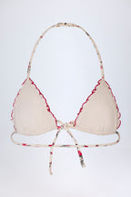 Chic Micro Triangle Bikini Top in Red Floral