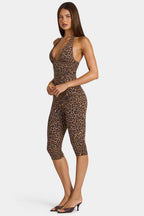 Chic Modal Capri Jumpsuit in Leopard