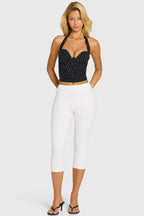 Chic Ponte Capri Leggings in Snow