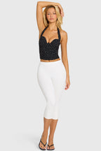 Chic Ponte Capri Leggings in Snow