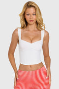 Chic Modal Ruched Bust Top in Coconut