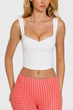 Chic Modal Ruched Bust Top in Coconut