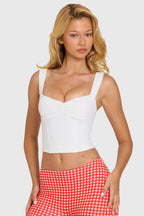 Chic Modal Ruched Bust Top in Coconut