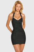 Chic Bandage Bodycon Mini Dress in Black