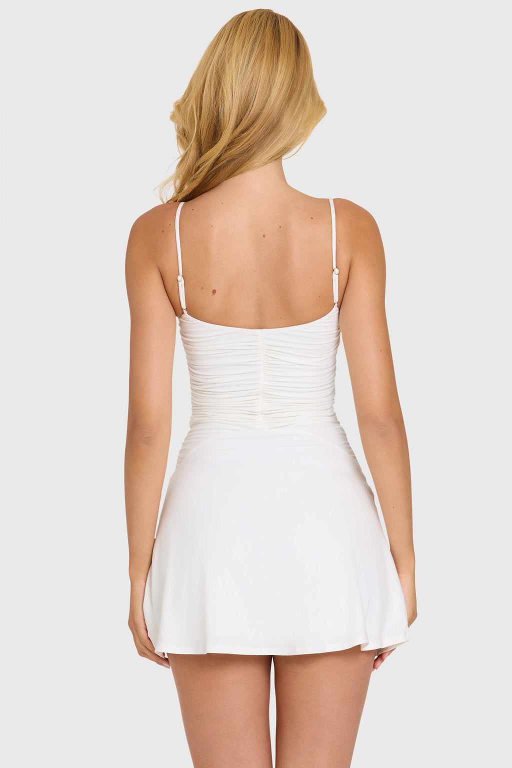 Chic Modal Mini Dress in Coconut