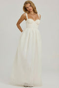 Chic Embellished Corset Gown in White