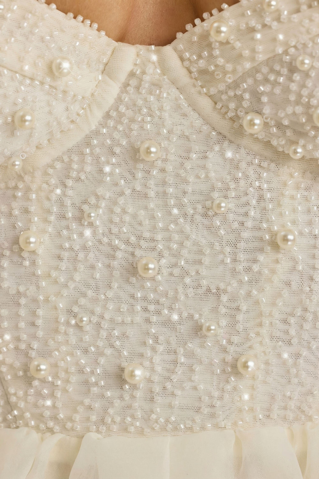 Chic Embellished Corset Gown in White