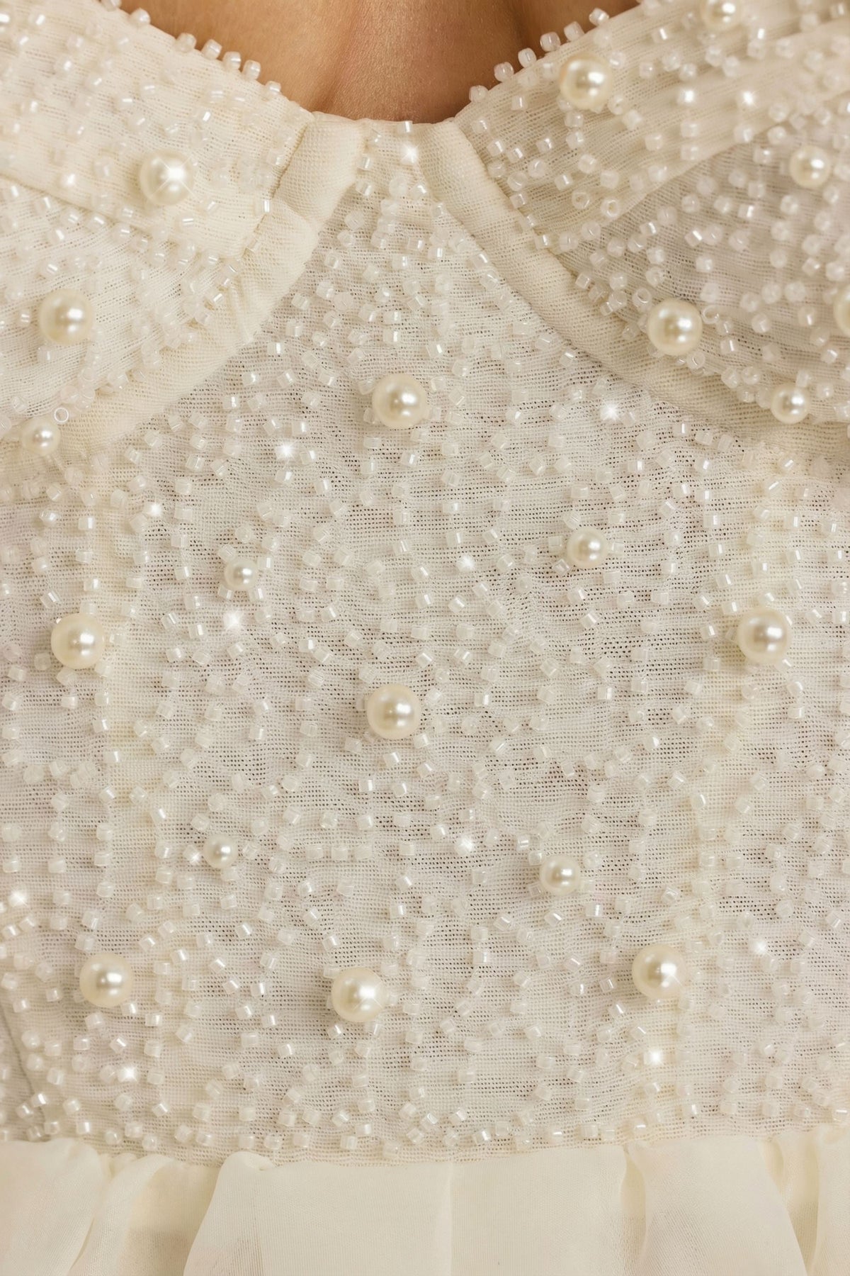 Chic Embellished Corset Gown in White