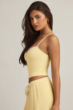 Chic Modal Camisole Pyjama Top in Pastel Yellow