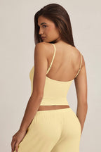 Chic Modal Camisole Pyjama Top in Pastel Yellow