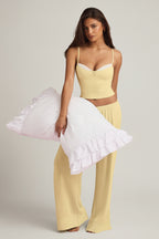 Chic Modal Camisole Pyjama Top in Pastel Yellow