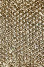 Chic Embellished Low-Rise Mini Skirt in Gold