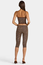 Chic Modal Capri Leggings in Leopard