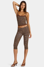 Chic Modal Capri Leggings in Leopard
