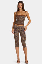 Chic Modal Capri Leggings in Leopard