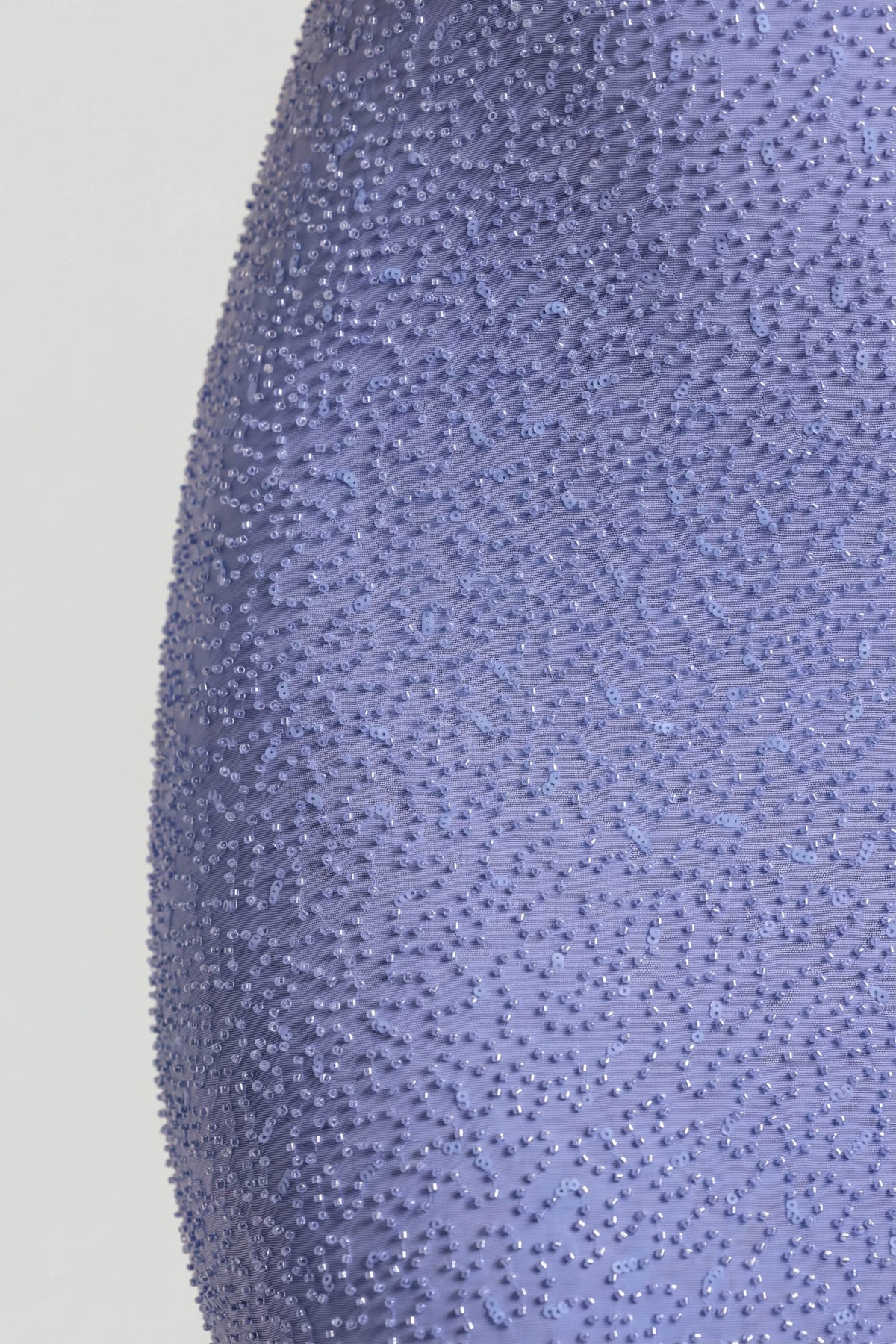 Chic Embellished Cowl Neck Maxi Dress in Lavender Blue