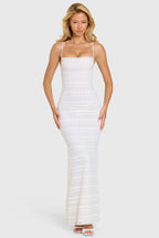 Chic Lace Maxi Dress in Coconut