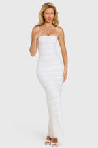 Chic Lace Maxi Dress in Coconut