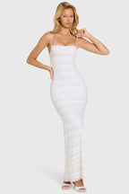 Chic Lace Maxi Dress in Coconut