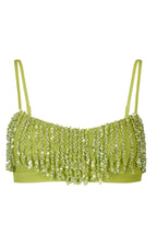 Chic Fringed Bralette in Olive
