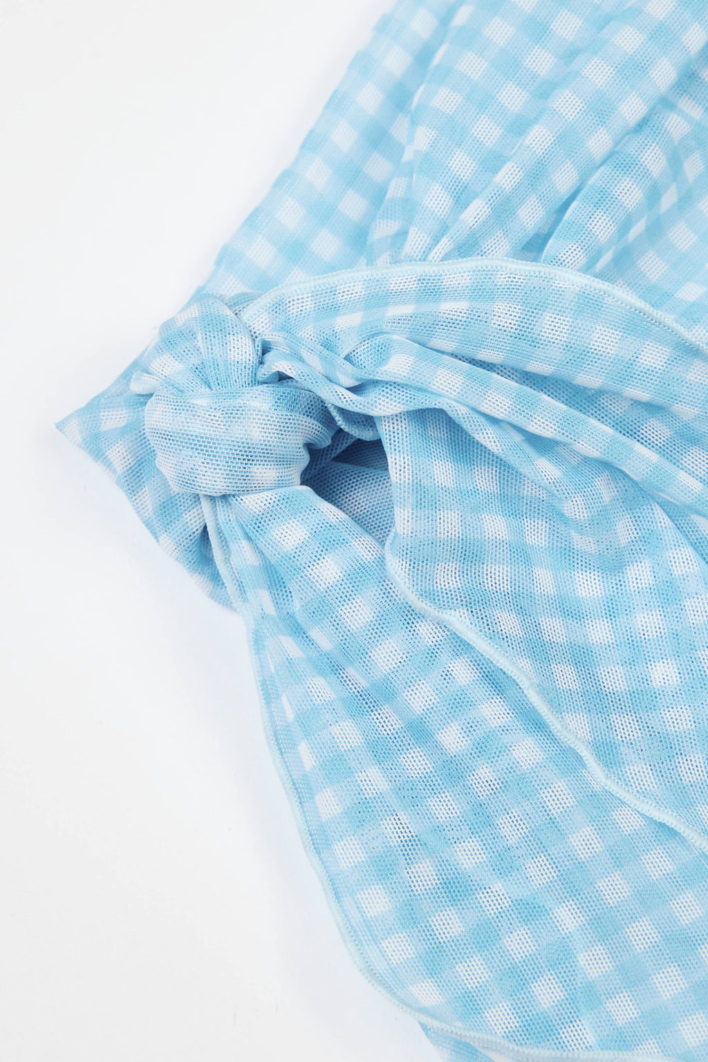 Chic Sarong in Blue Gingham Print