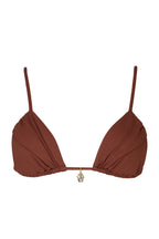 Chic Triangle Bikini Top in Chocolate