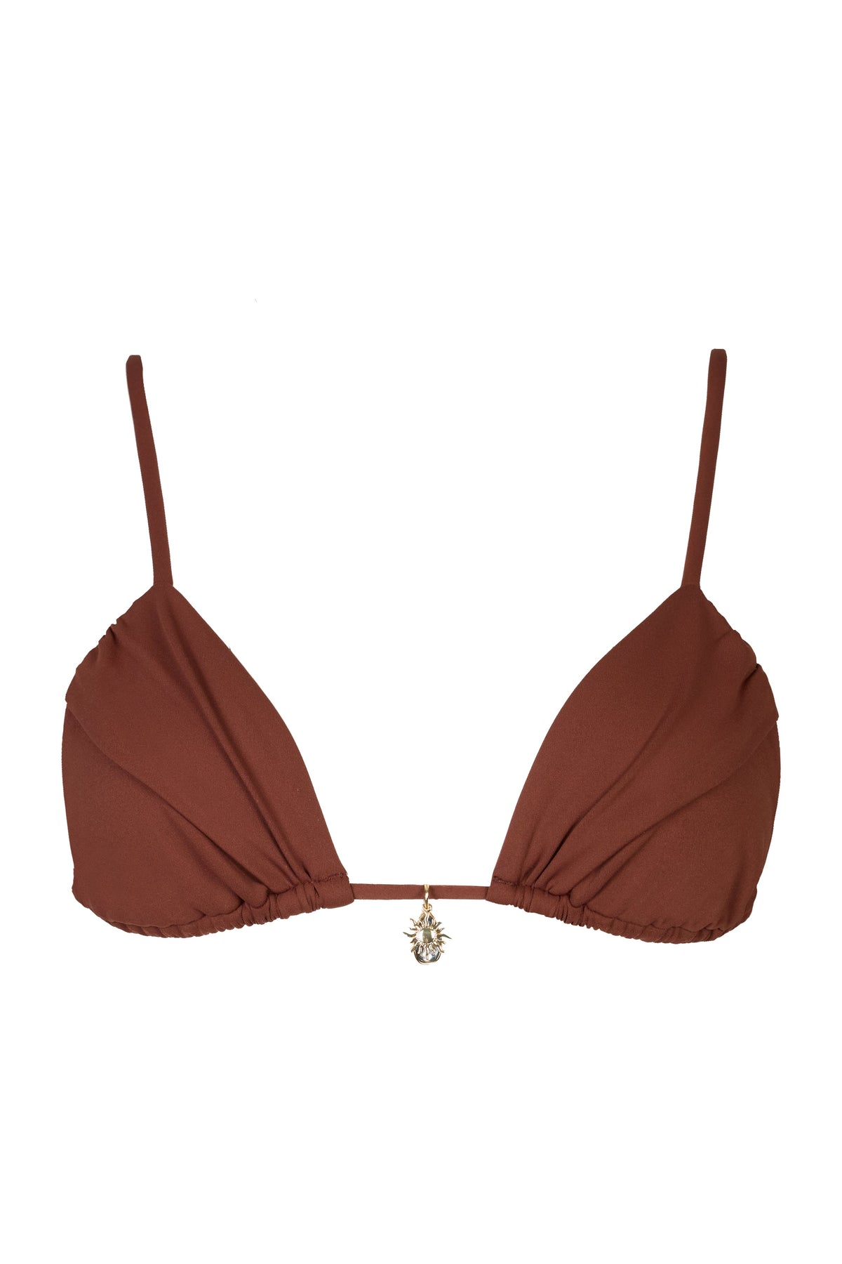 Chic Triangle Bikini Top in Chocolate