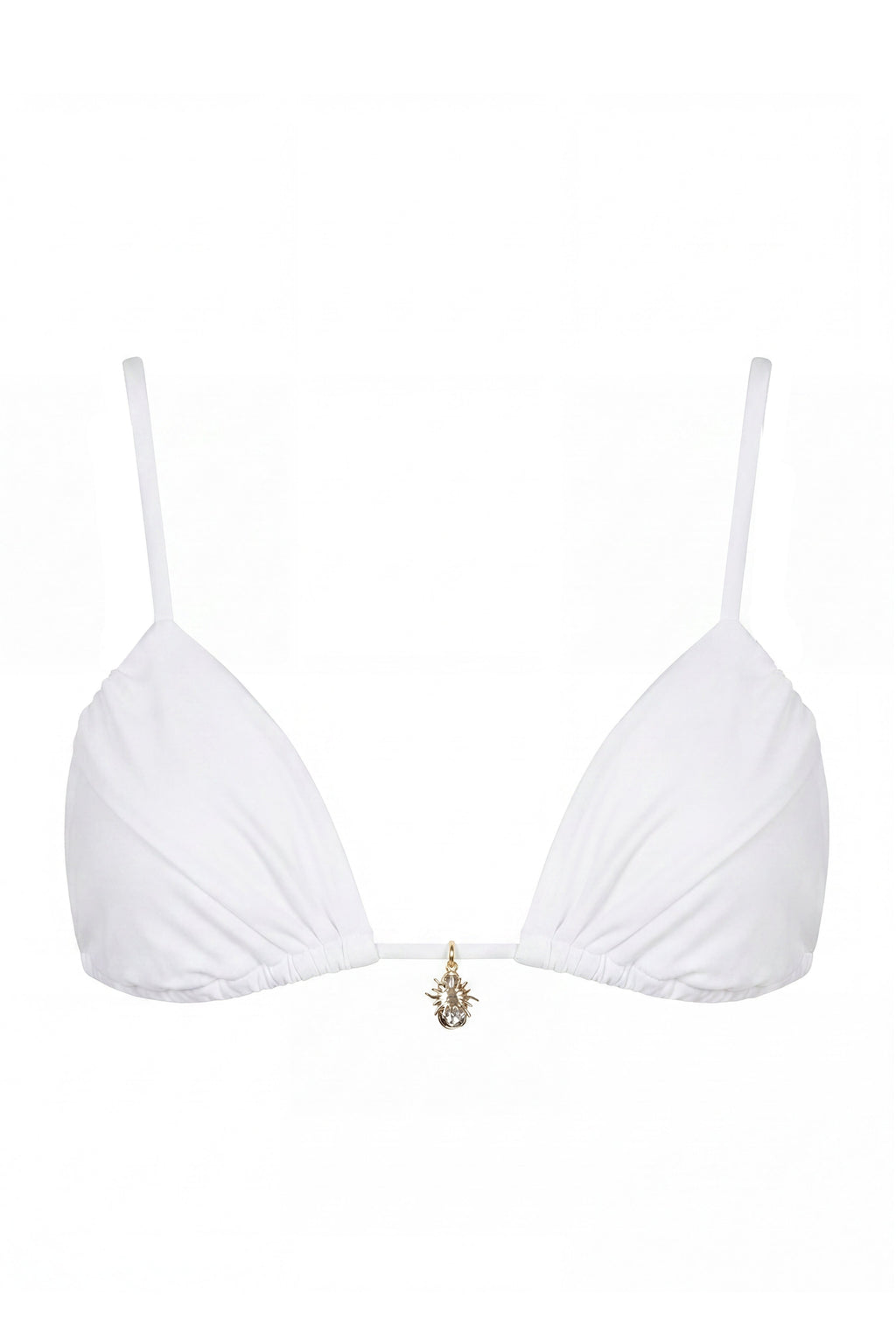 Chic Triangle Bikini Top in Coconut