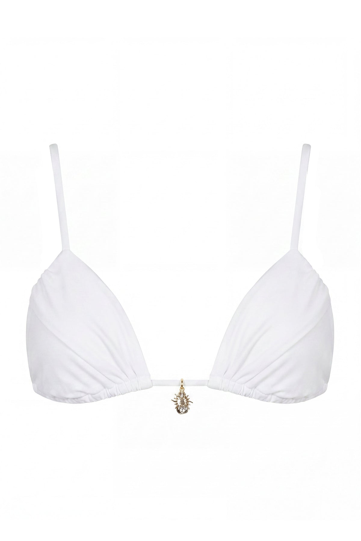 Chic Triangle Bikini Top in Coconut