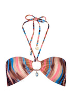 Chic Bandeau Bikini Top in Abstract Stripe